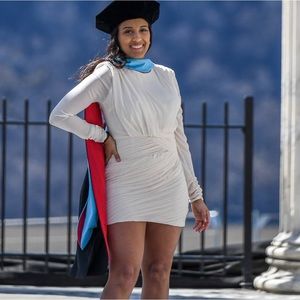 Zara short dress with ruching medium